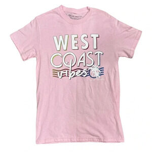 Surf Ministry Pink West Coast Vibes Long Tee Small